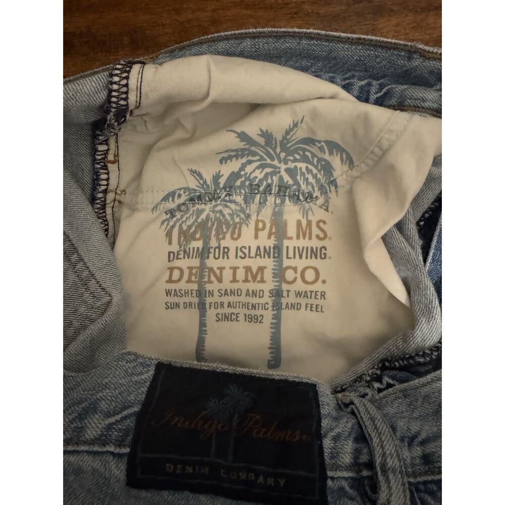 Indigo Palms‎ Size 36 X 32 Women's Jeans Cropped Mid Rise Soft Light Indigo Blue - Picture 2 of 13